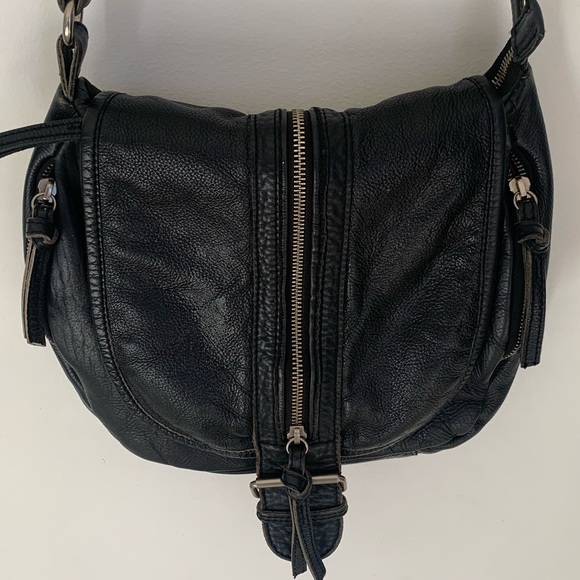 Tano Bag .Black leather crossbody purse with zipper. Used - Picture 4 of 14